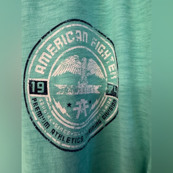 American Fighter Men's Polo Shirt Indian River Mint Green Blueish Size XL - Picture 10 of 16